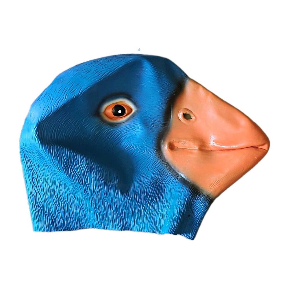 Blue Orange Bird Full Face Latex Costume Mask Adult Unisex One Size Halloween